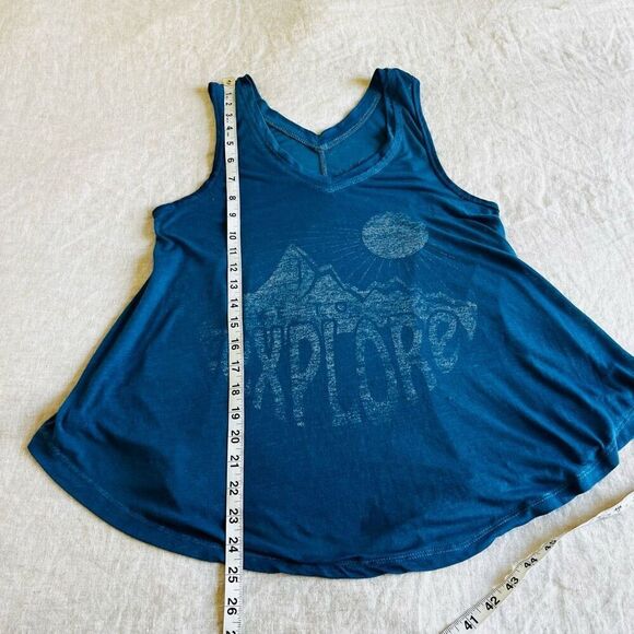 Target | Vintage XS “Explore” sleeveless v neck slub tank blue - Picture 9 of 9